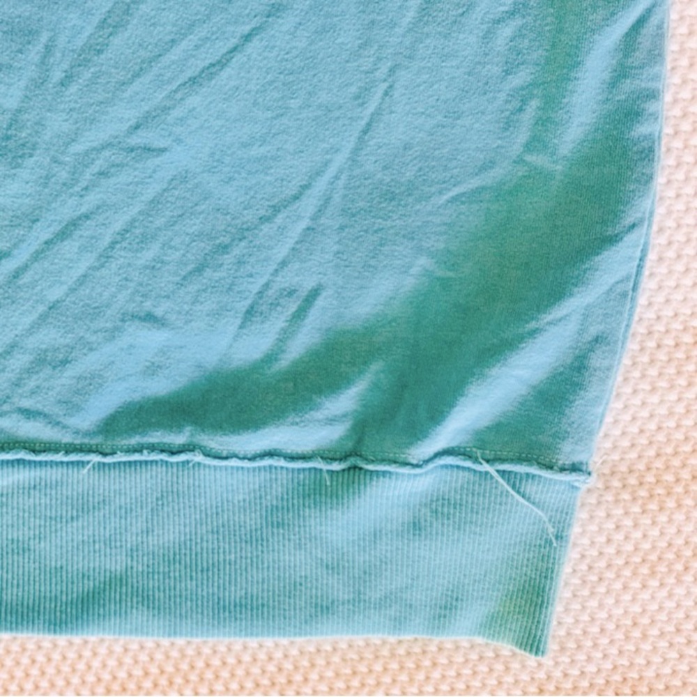 SCRAPBOOK Turquoise Rodeo Sweatshirt w Raw Hem - Picture 11 of 15